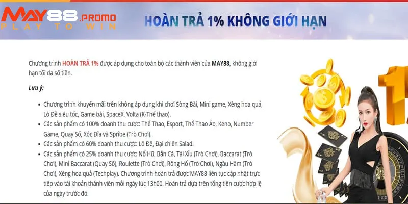 Người chơi cần nắm rõ các điều kiện của chương trình trước khi tham gia